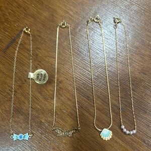 🆕 Gold Filed Chain Charm Ankle Bracelet Set